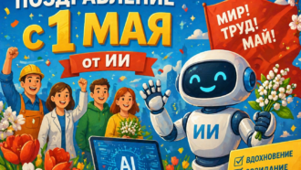 Поздравление с 1 мая от ИИ: удачные промпты для открыток