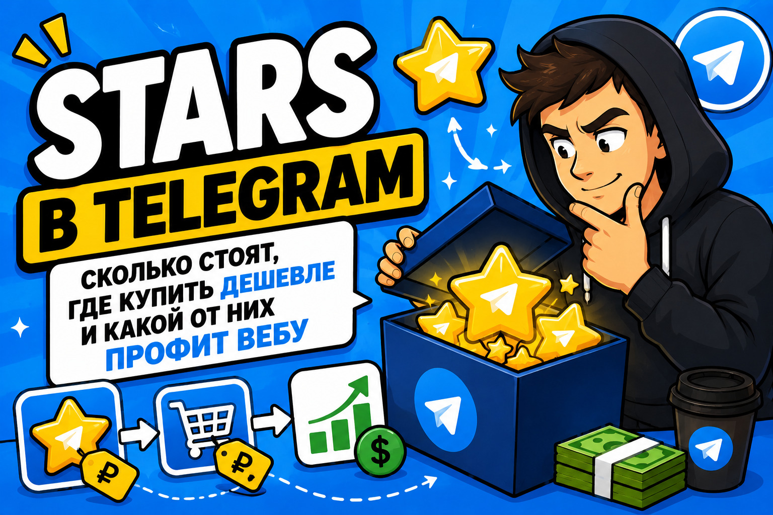 Stars в Telegram: сколько стоят, где купить дешевле и какой от них профит вебу