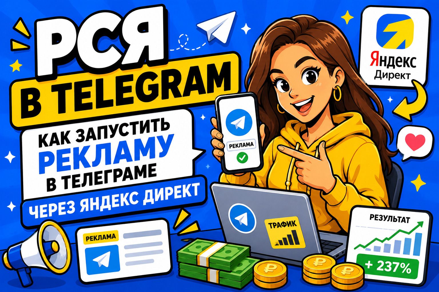 РСЯ в Telegram: как запустить рекламу в мессенджере через Яндекс Директ и не потерять бюджет