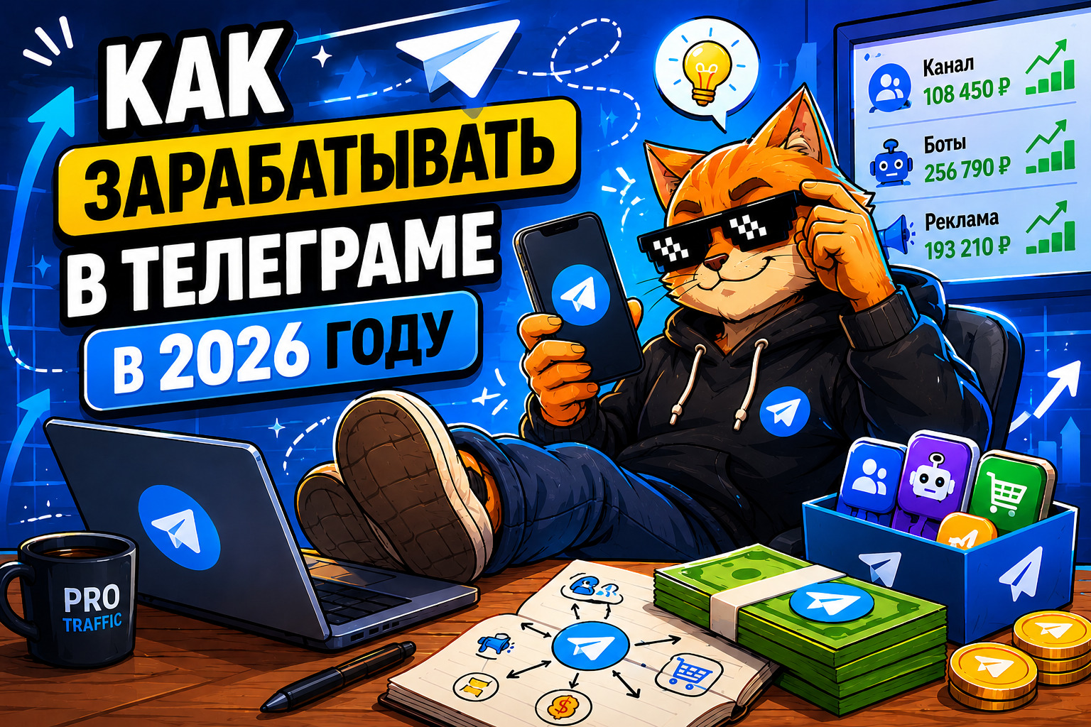 Как зарабатывать в Телеграме в 2026 году: от рекламы до Mini Apps