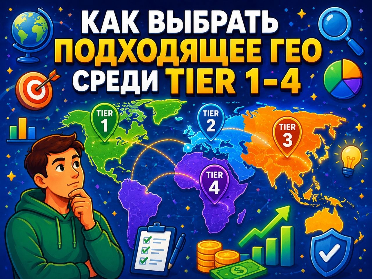 Tier 1, 2, 3, 4: главные отличия, как выбрать подходящее гео