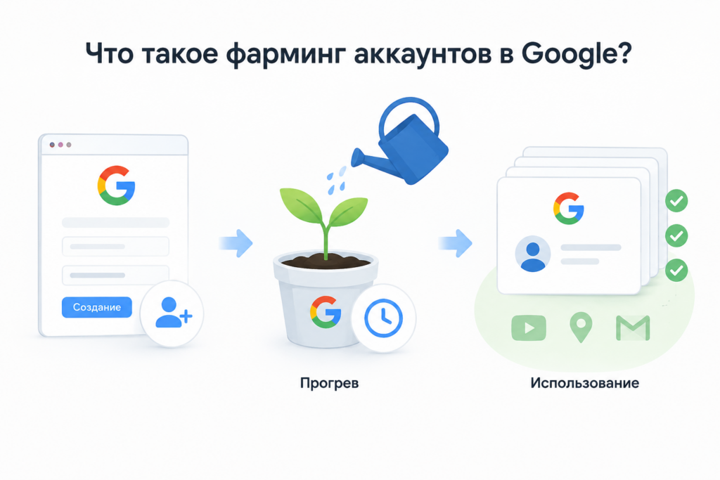 Фарм аккаунтов в Google Ads в 2026: как устроен прогрев, какие риски и что изменилось в правилах