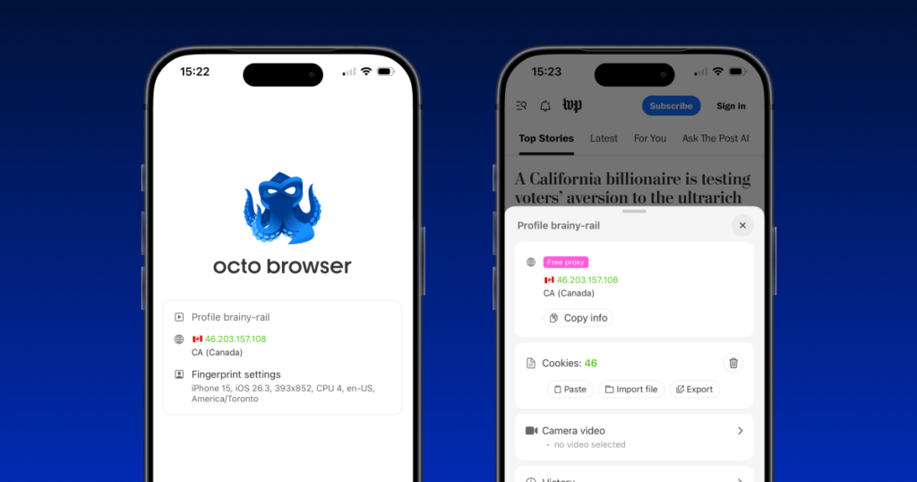 Octo Browser выпустил антидетект для iPhone и iPad: настраиваем нативные iOS-отпечатки