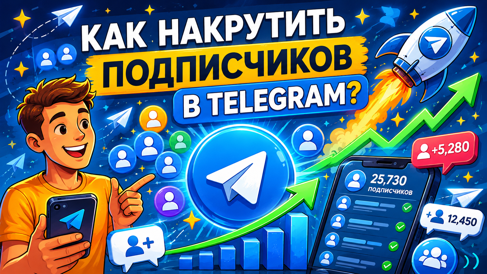 Накрутка подписчиков в Telegram: топ сервисов, безопасные способы
