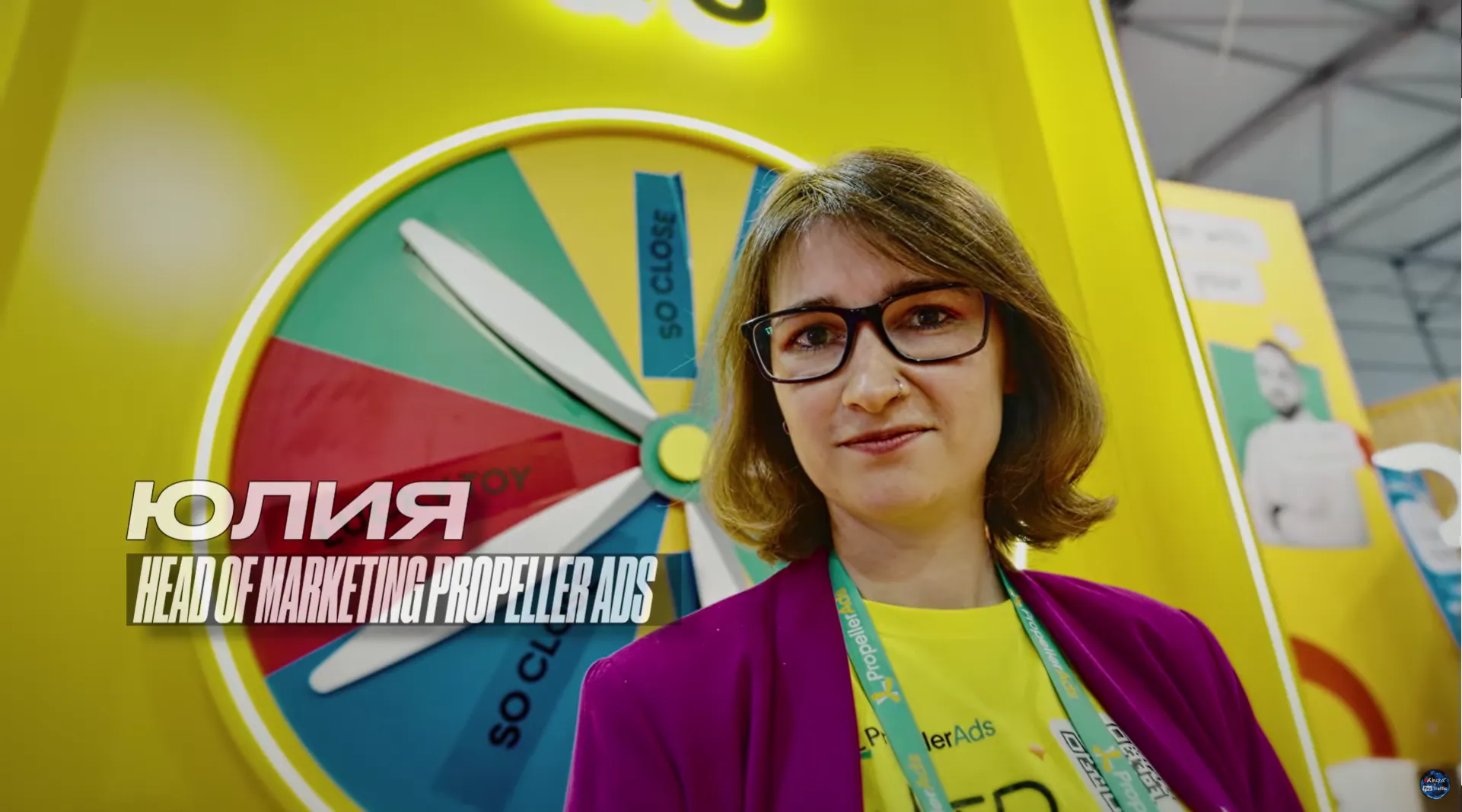 Юлия, Head of Marketing Propeller Ads, на стенде компании во время SiGMA Rome 2025