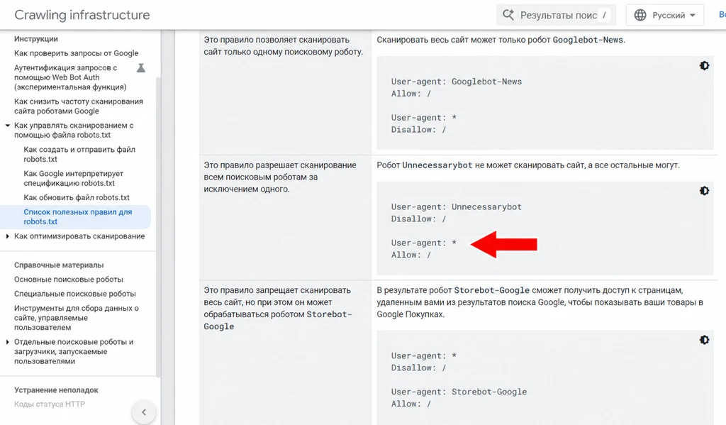 Настройки файла robots.txt для управления сканированием сайта поисковыми системами.