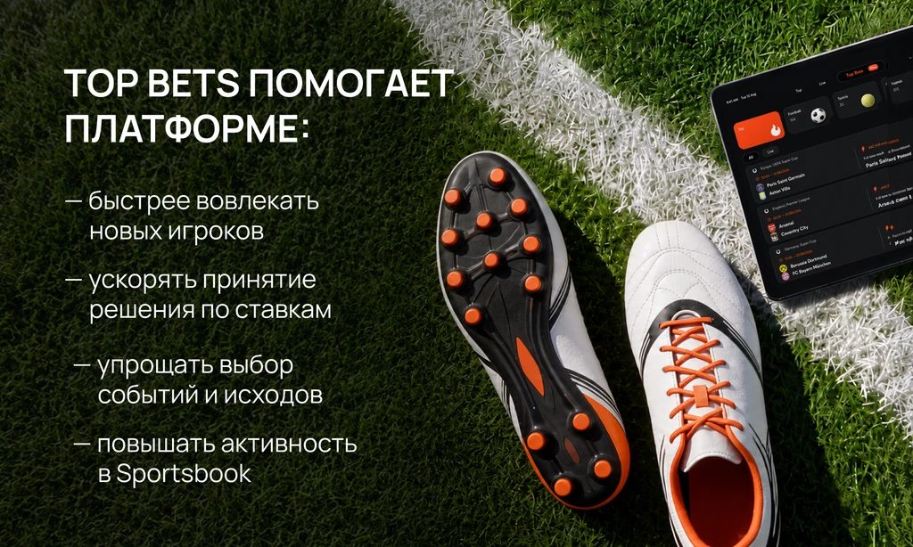Кроссовки на футбольном поле рядом с планшетом, показывающим ставки и события.