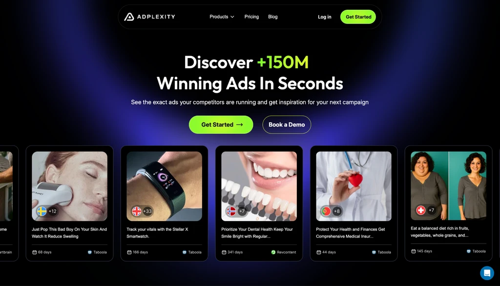 Платформа для анализа успешных рекламных объявлений и вдохновения для кампаний.