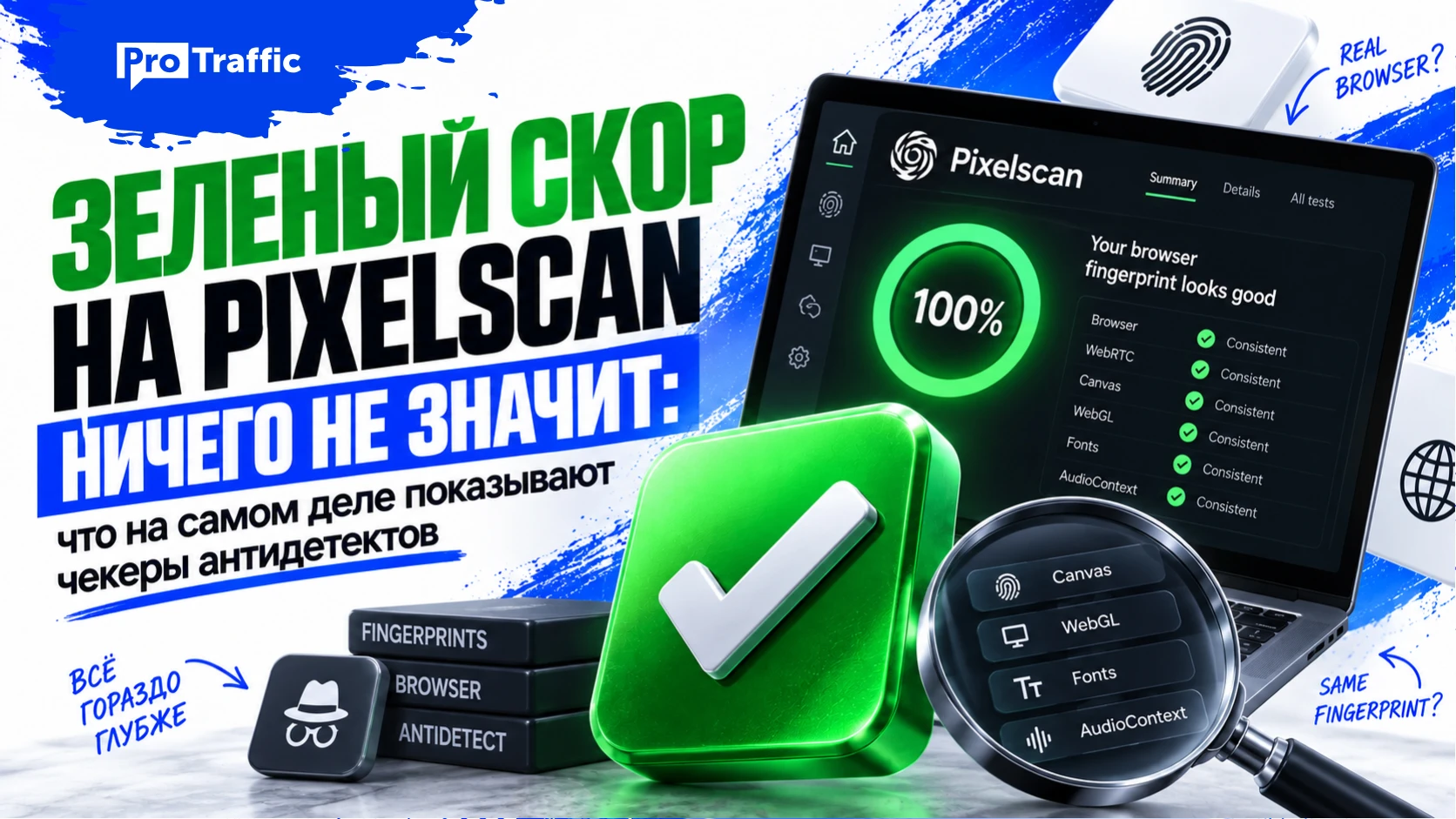 Зеленый скор на Pixelscan ничего не значит: что на самом деле показывают чекеры антидетектов